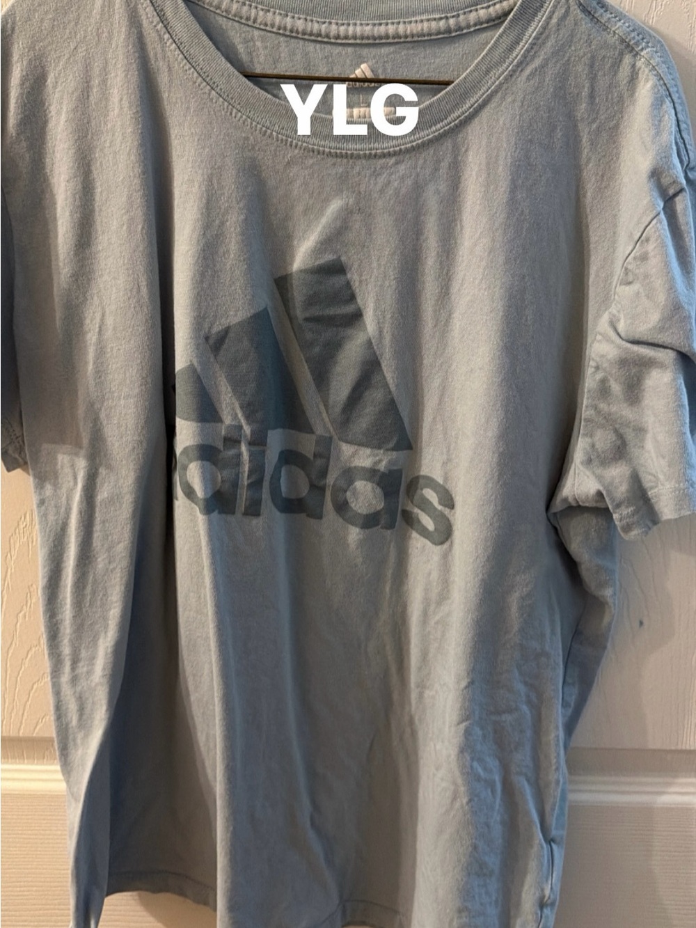 adidas Pale Blue Short Sleeve Logo Tee